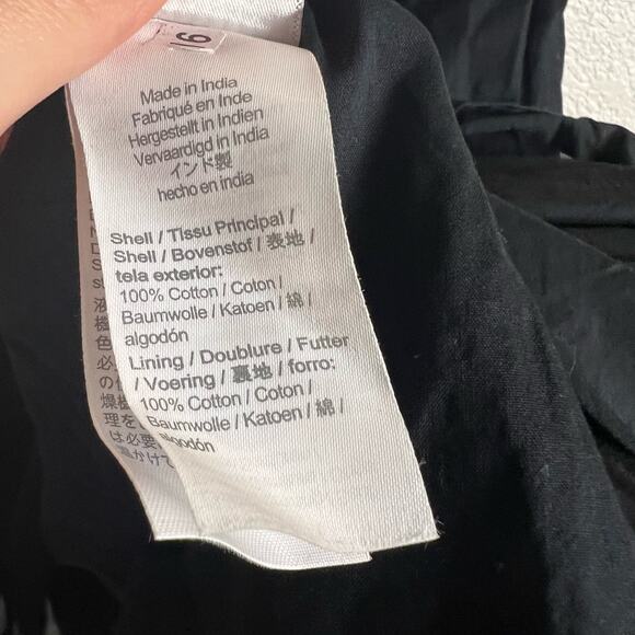 J.Crew Black Smocked Embroidered Tiered Ruffle Mini Dress Size Large - Picture 12 of 12